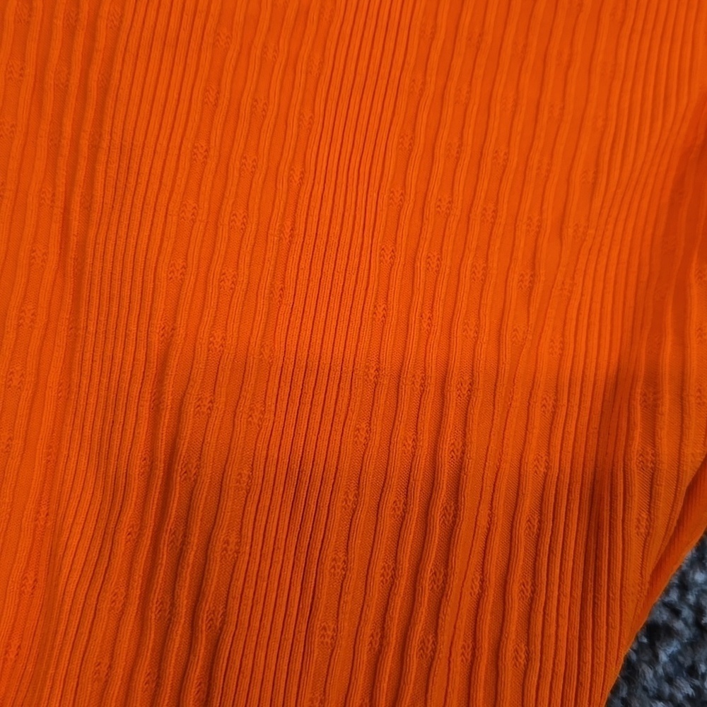 NWT L Space Women Court Vibrant Orange Bikini Bottom Bitsy Cut Swim L - Picture 8 of 8
